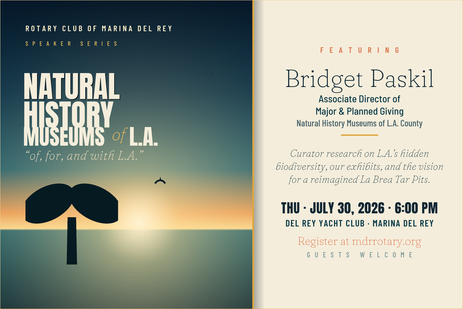 Speaker Night — Bridget Paskil, Natural History Museums of L.A.