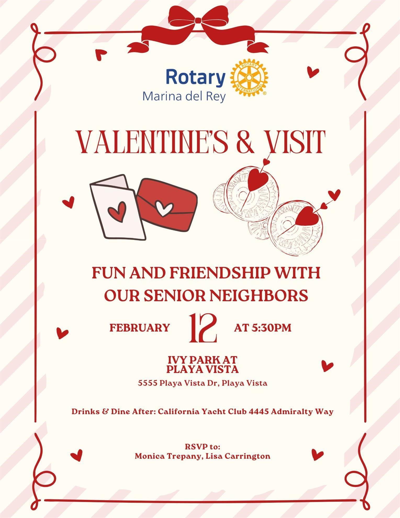 Service: Deliver Valentine's Day cards to seniors: February 12