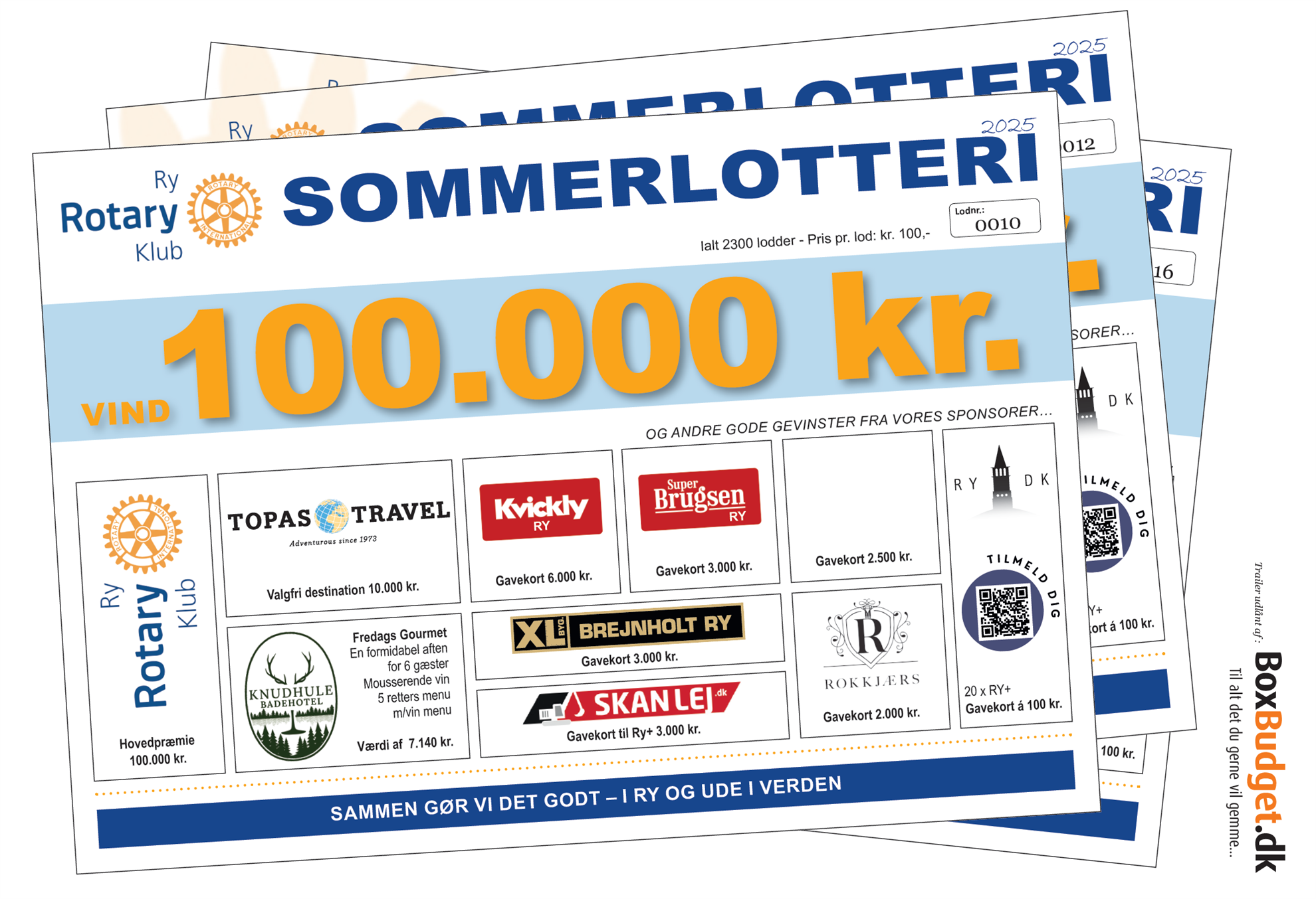 Ry Rotary Sommerlotteri Lodseddel