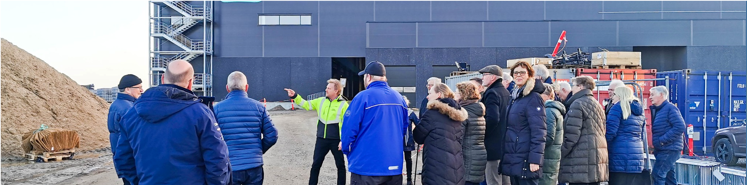 Besøg ved Normal ifm opbygningen af deres store lagercentral i Hedensted