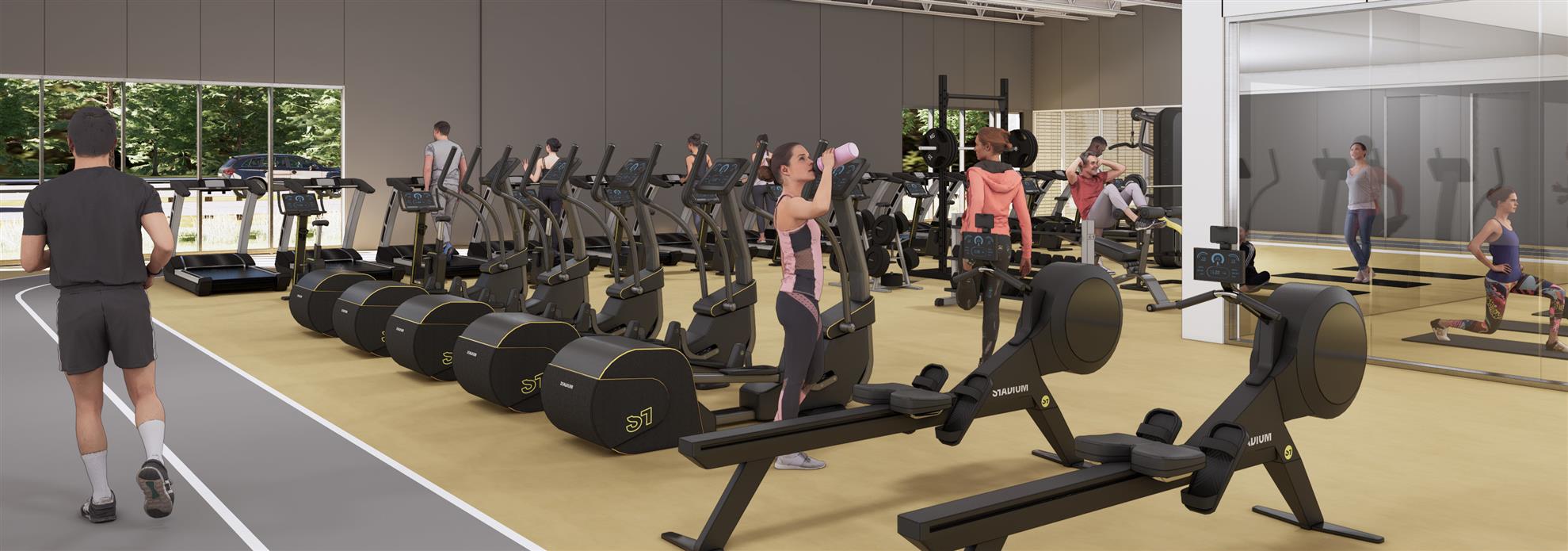 Indoor track and fitness studio
