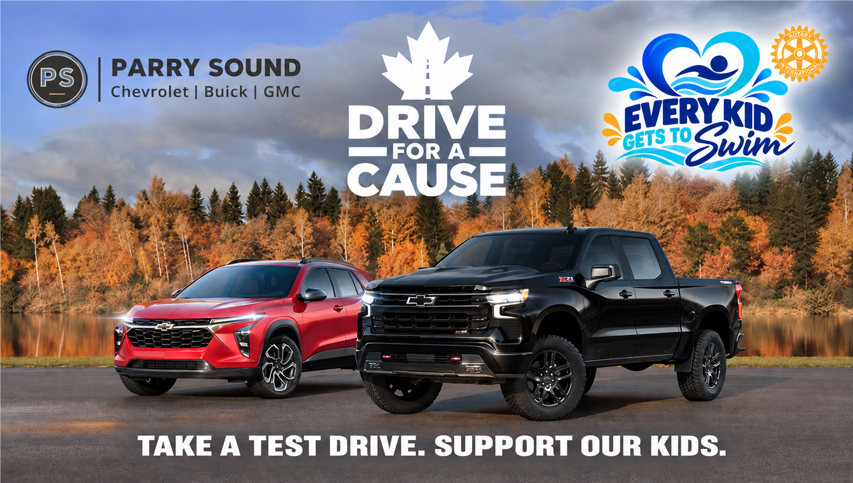 GM centre where test drives support Every Kid Gets to Swim