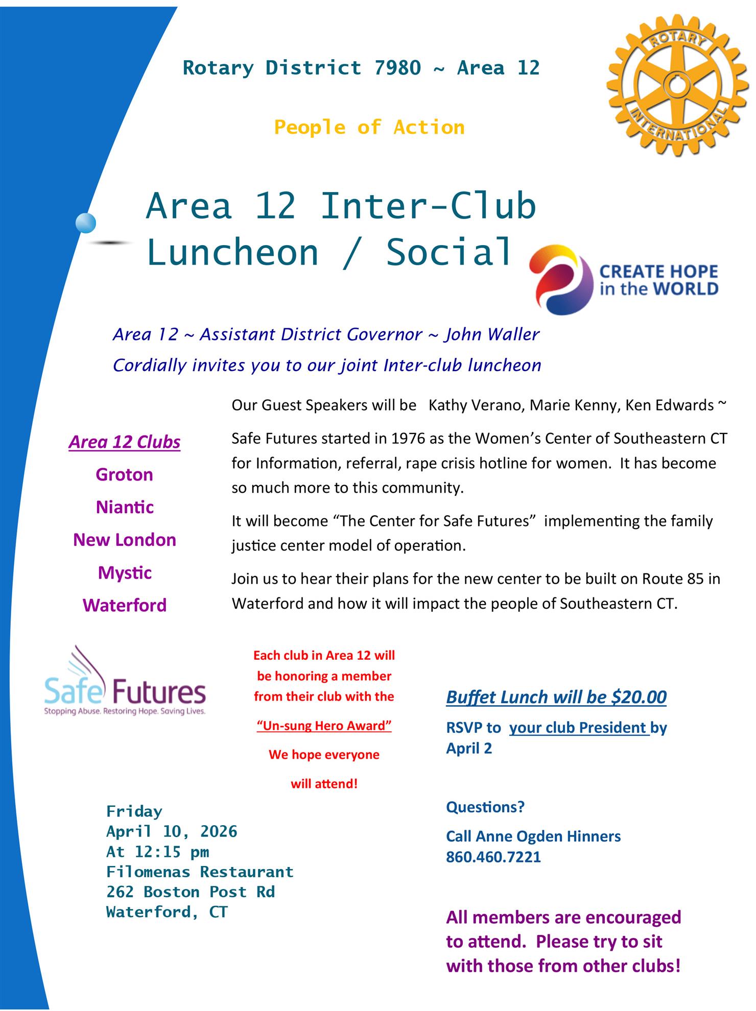 Area 12 Inter-Club Luncheon