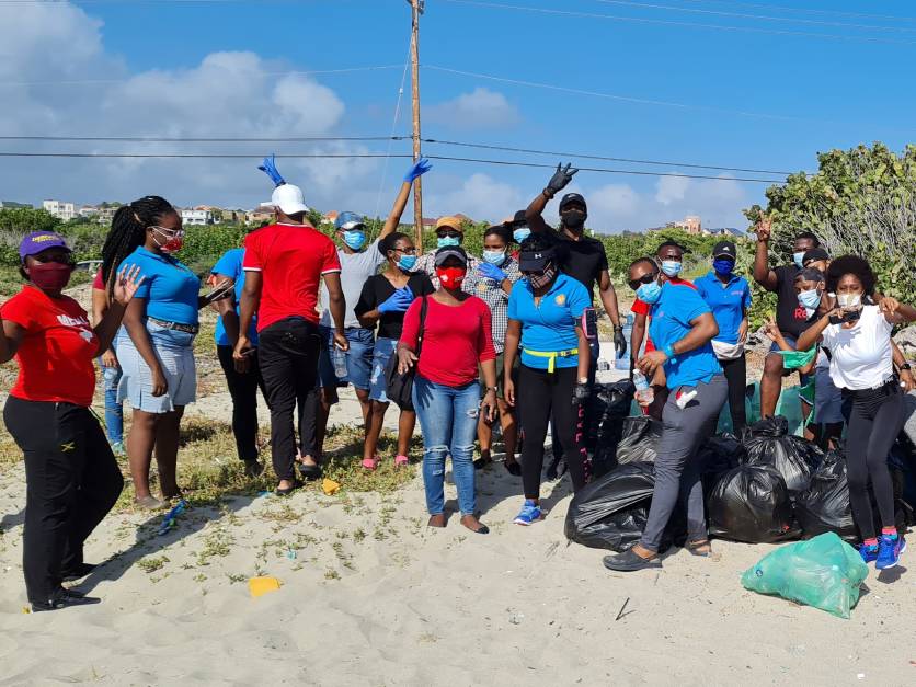 NKRC members together outdoors during a community service activity