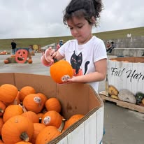 A young guest decorating a pumpkin at Patch at the Park 2026