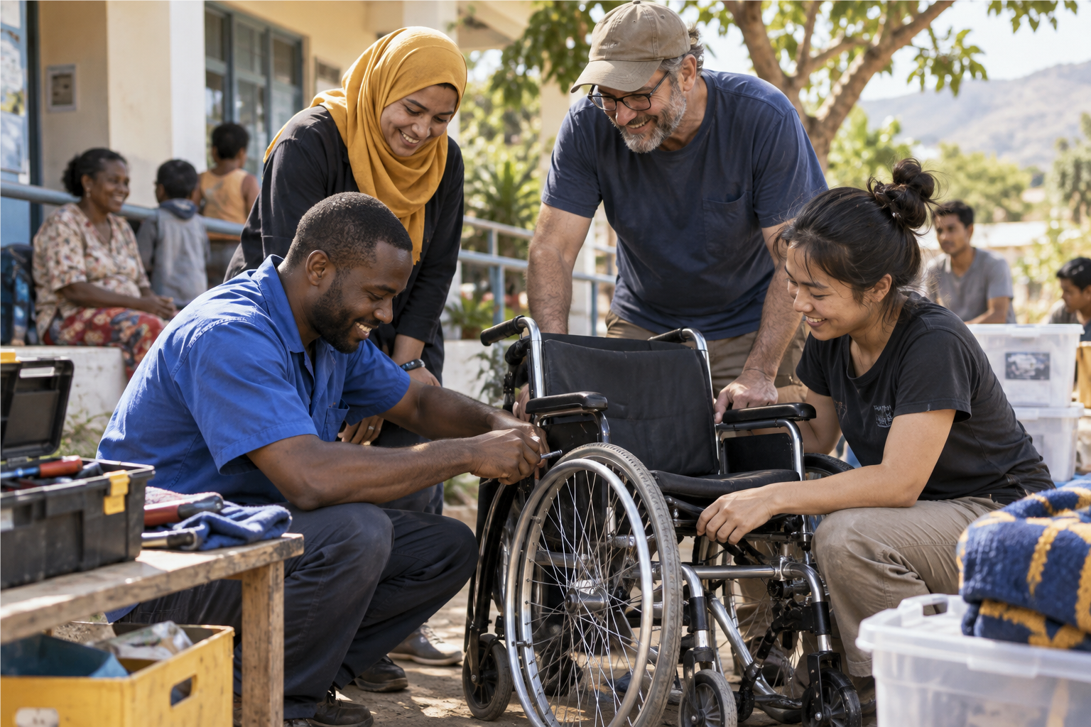 Rotary volunteers serving internationally