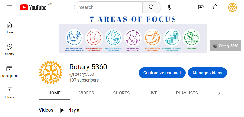 Rotary District 5360 YouTube Channel