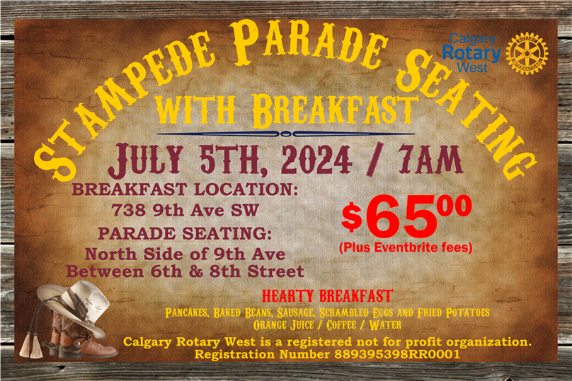 Stampede Breakfast & Parade, Fri Jul 5, Calgary | Rotary 5360