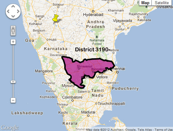 District 3190 map