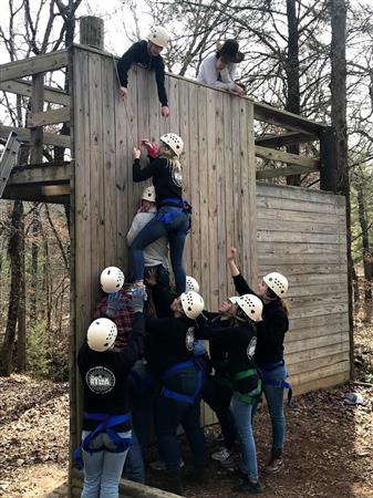 Team building exercise at RYLA Camp 