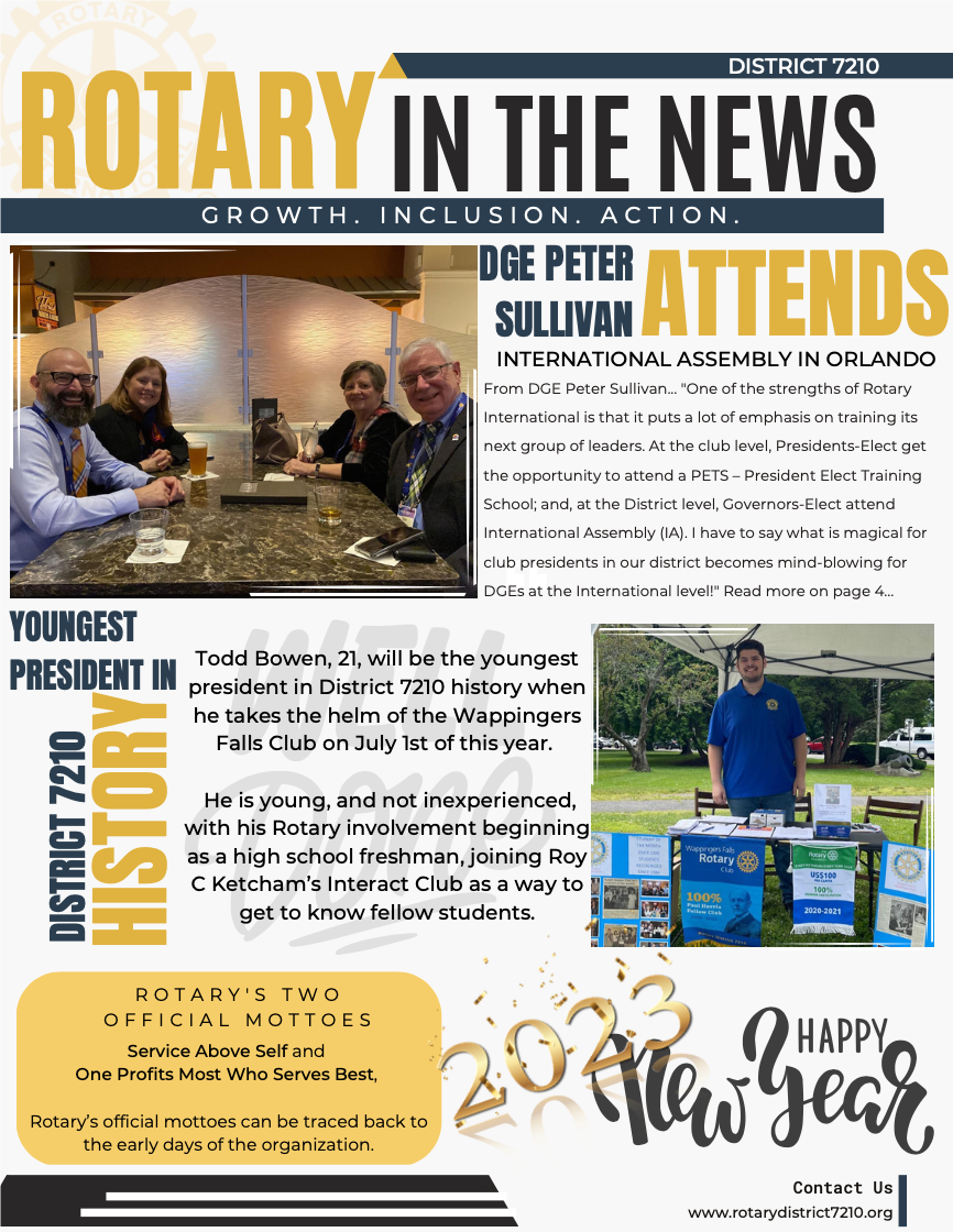 Newsletters | Rotary District 7210