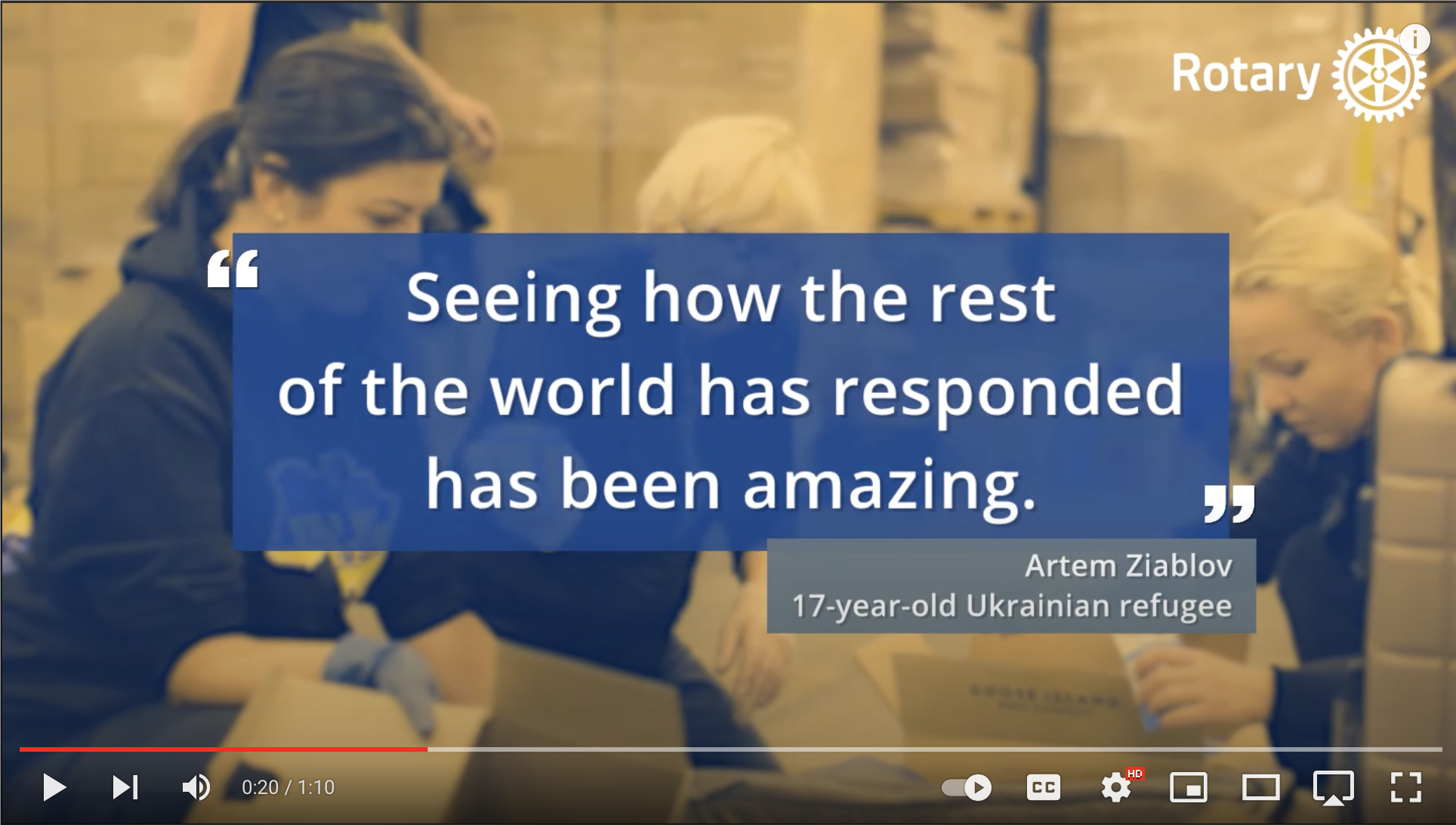Rotary Responds to the Crises in Ukraine and in Turkey/Syria