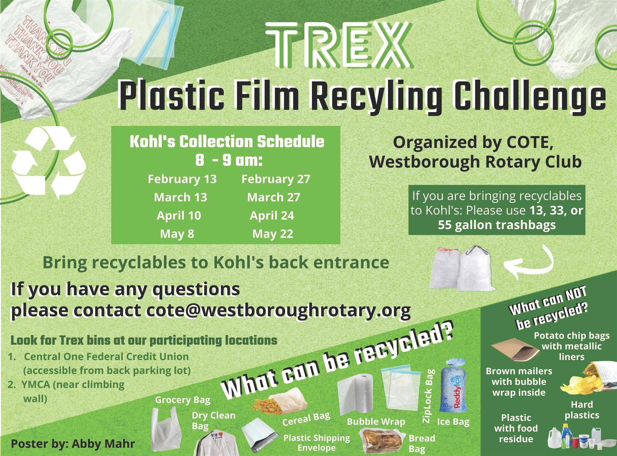 Westborough's Next Trex Plastic Challenge Set, February 13