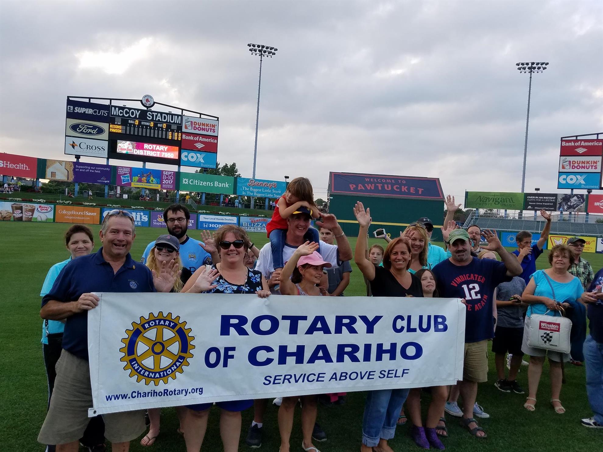 Chariho Club at District's night at the PawSox