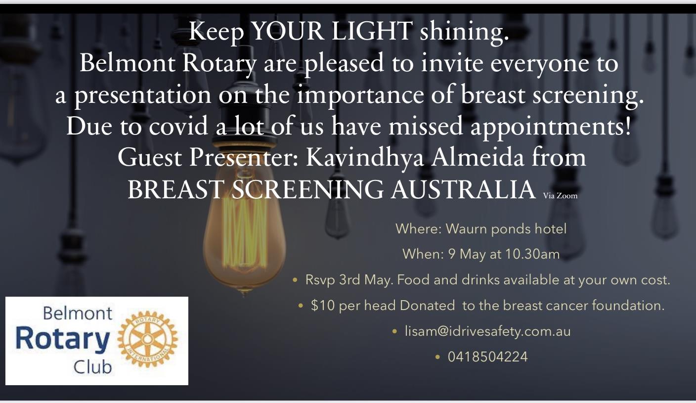 Breast Screening It Is Important Rotary District 9780   Breast Screen Project 