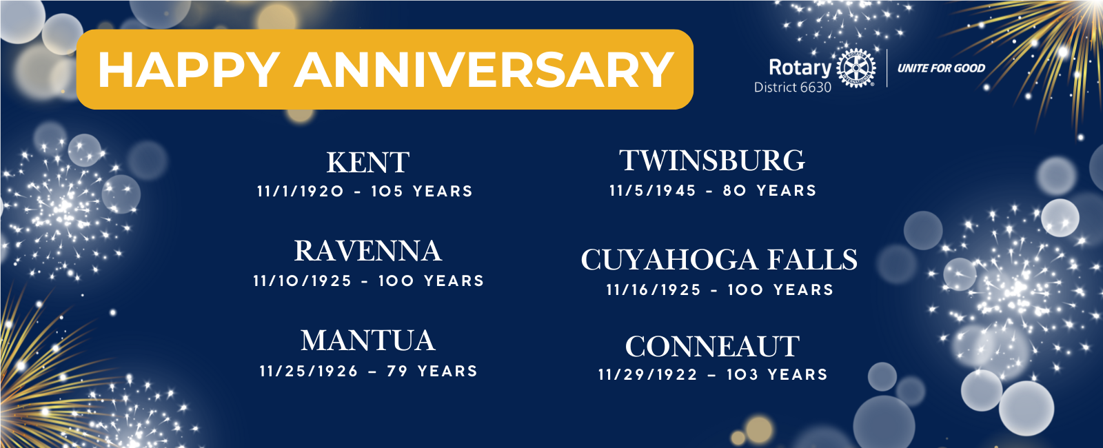Club Anniversary November