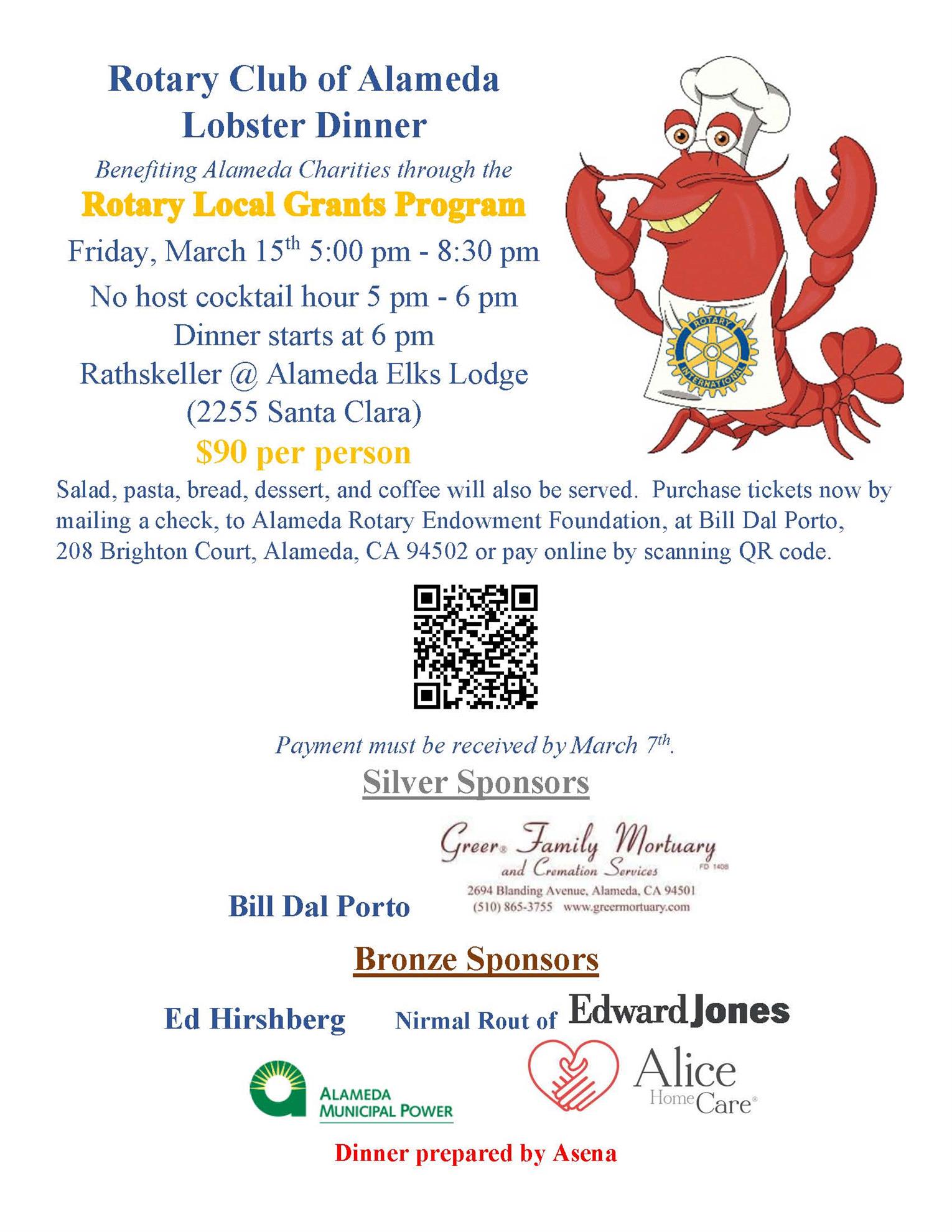 Alameda Rotary Lobster Dinner District 5170
