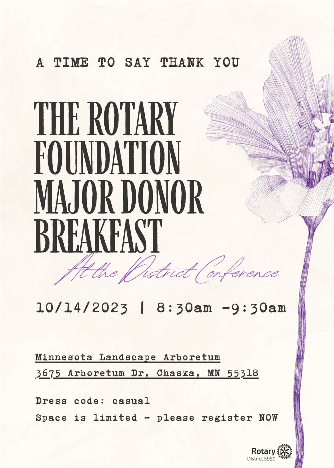 Mark Rohtaru Major Donor Thank You Breakfast (by invitation only) | District 5950
