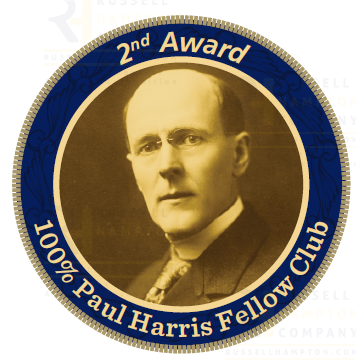 100% Paul Harris Award Second Award Patch | District 5840