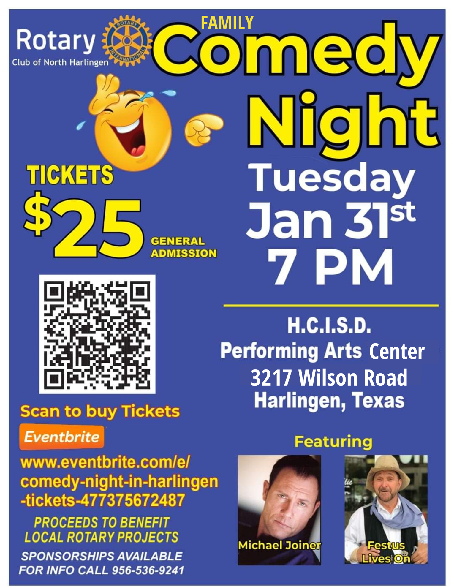 comedy night fundraiser flyer