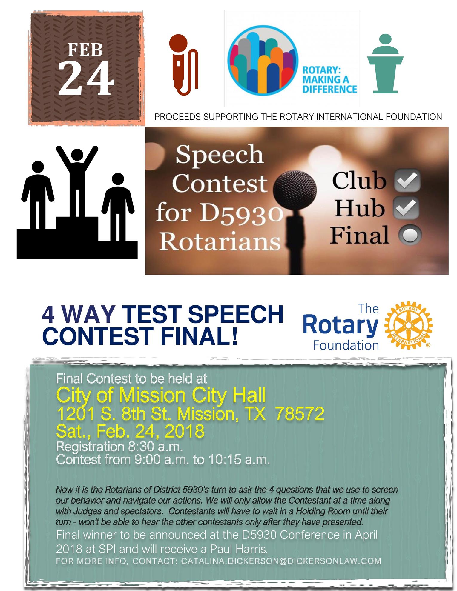 Rotarian 4-Way Speech Competition | District 5930