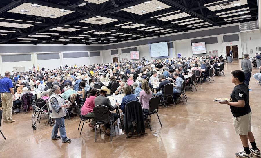 A record crowd at the biannual Rotary Club of Ruidoso Enchilada Dinner & Bingo Night