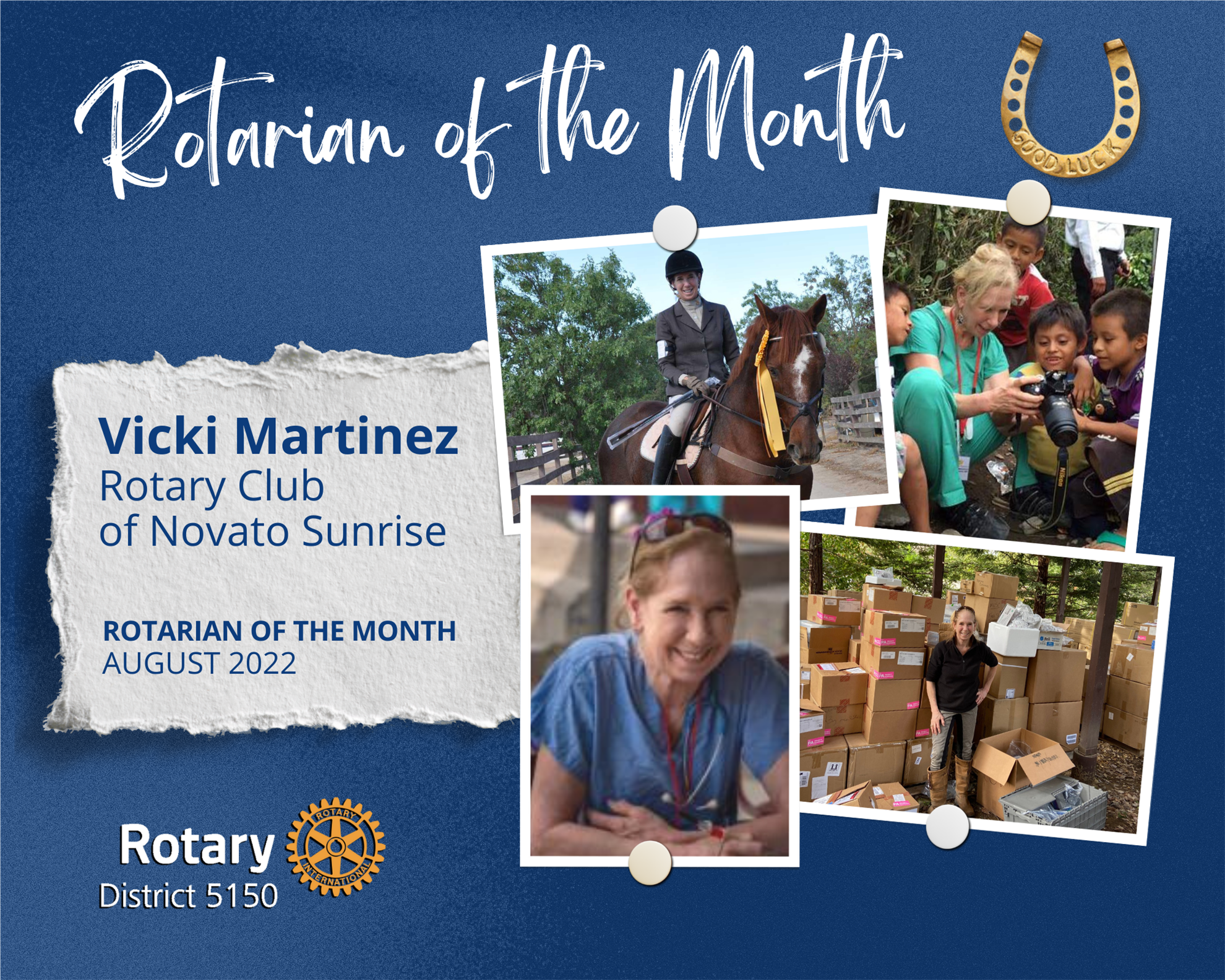 Rotarian of the Month, Vicki Martinez