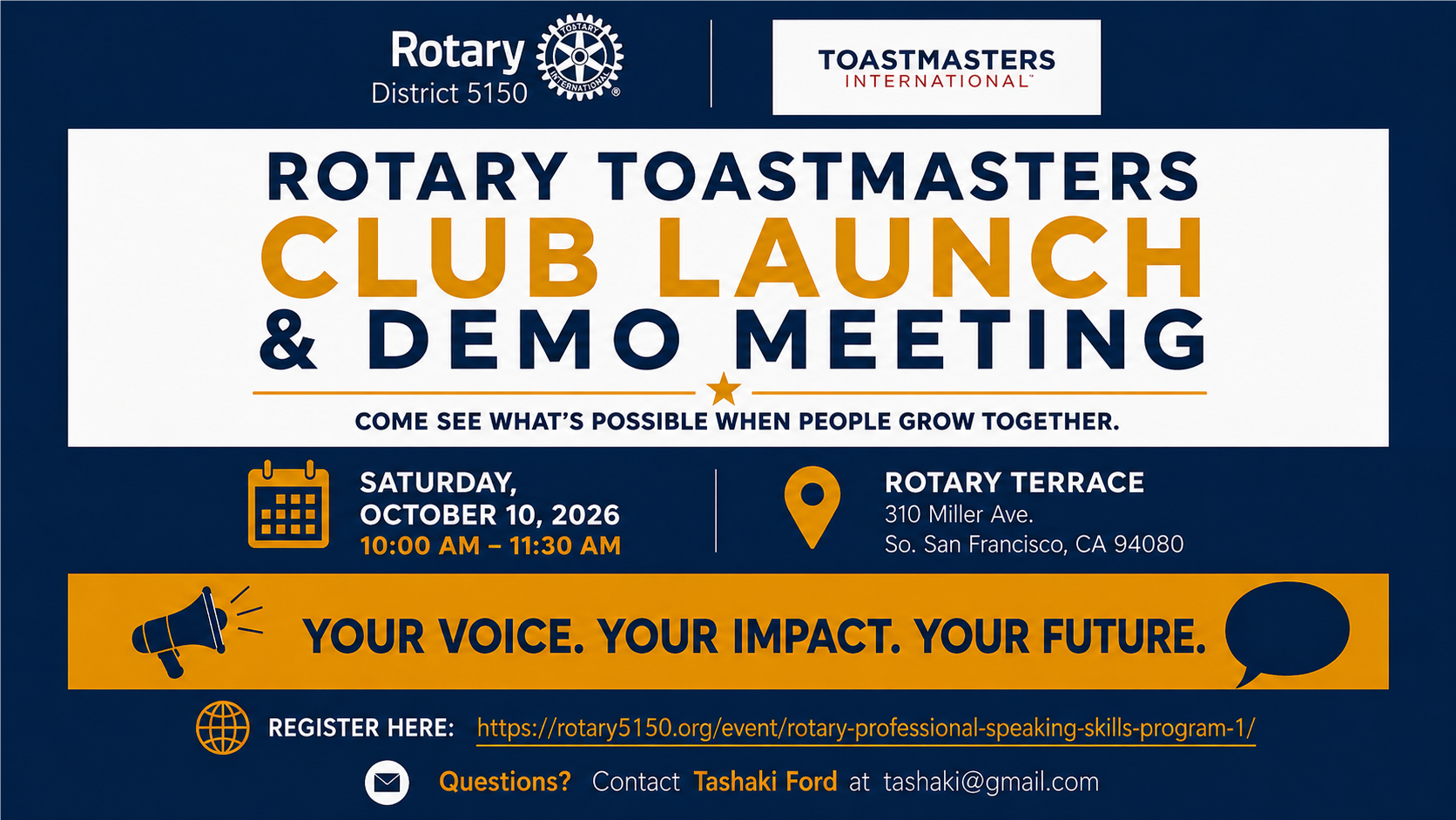 Rotary and Toastmasters