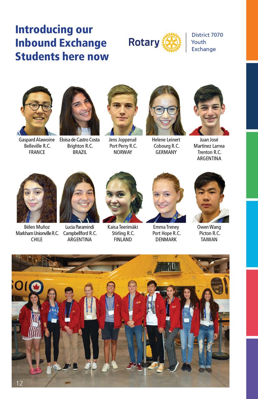 (RYE) Rotary Youth Exchange Students - 2018-19 | District 7070
