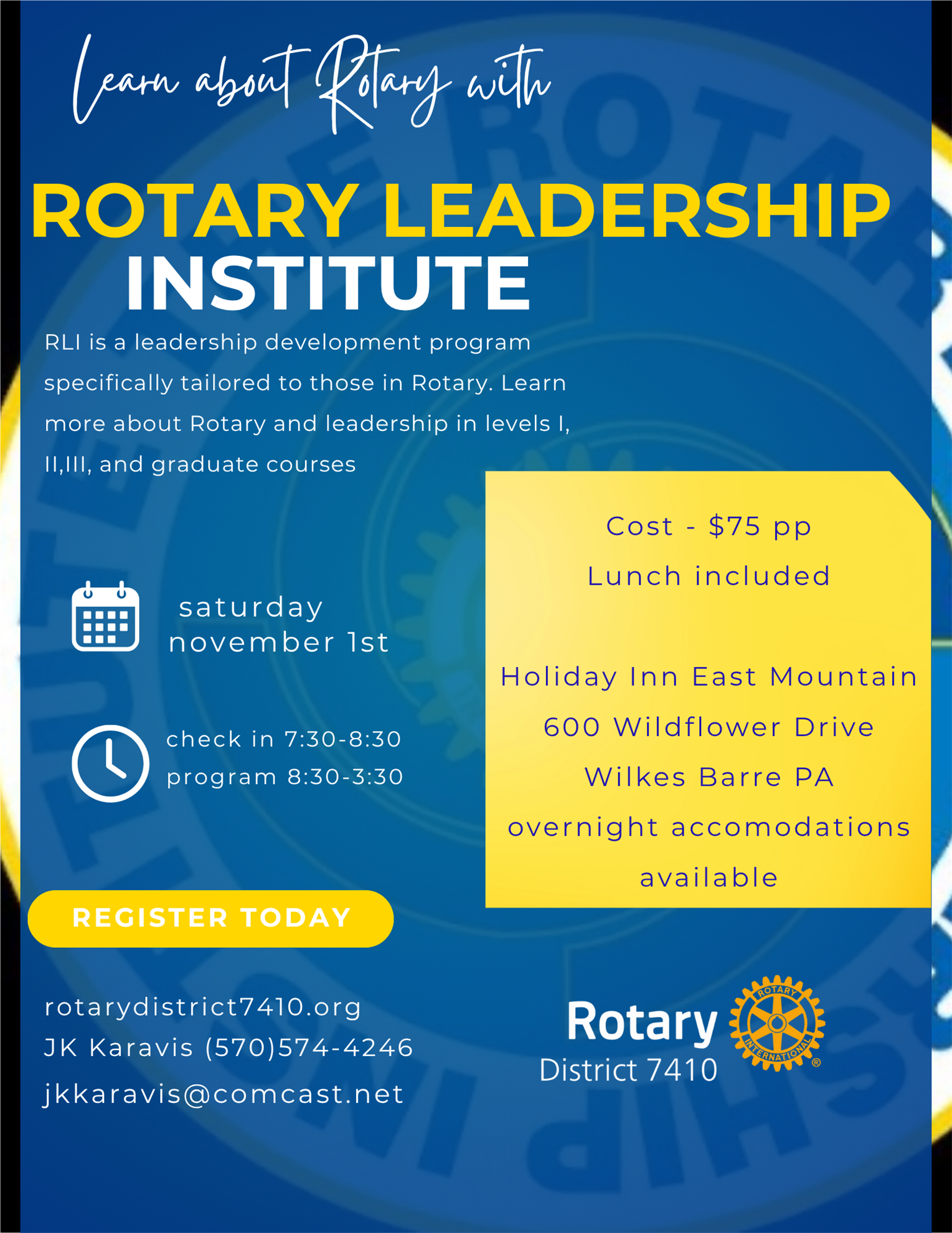 Rotary Leadership Institute Flyer