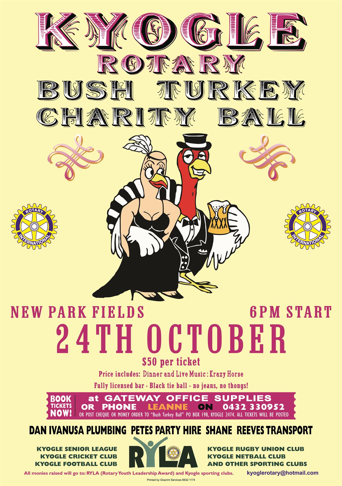 KYOGLE ROTARY BUSH TURKEY CHARITY BALL | District 9640