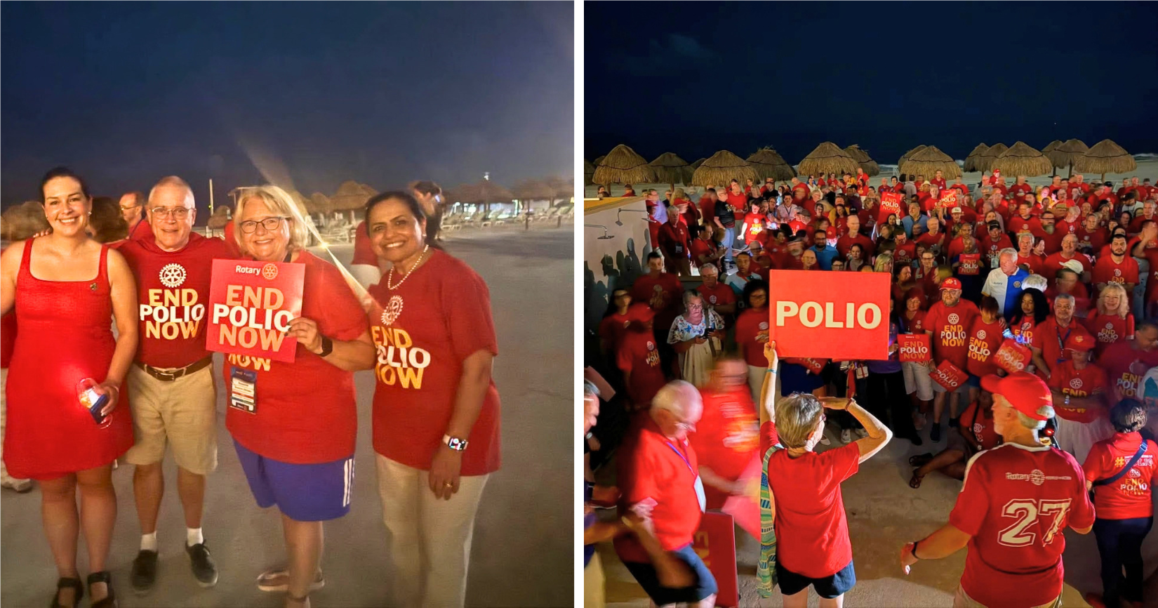 End Polio Now vigil at the Zone Institute