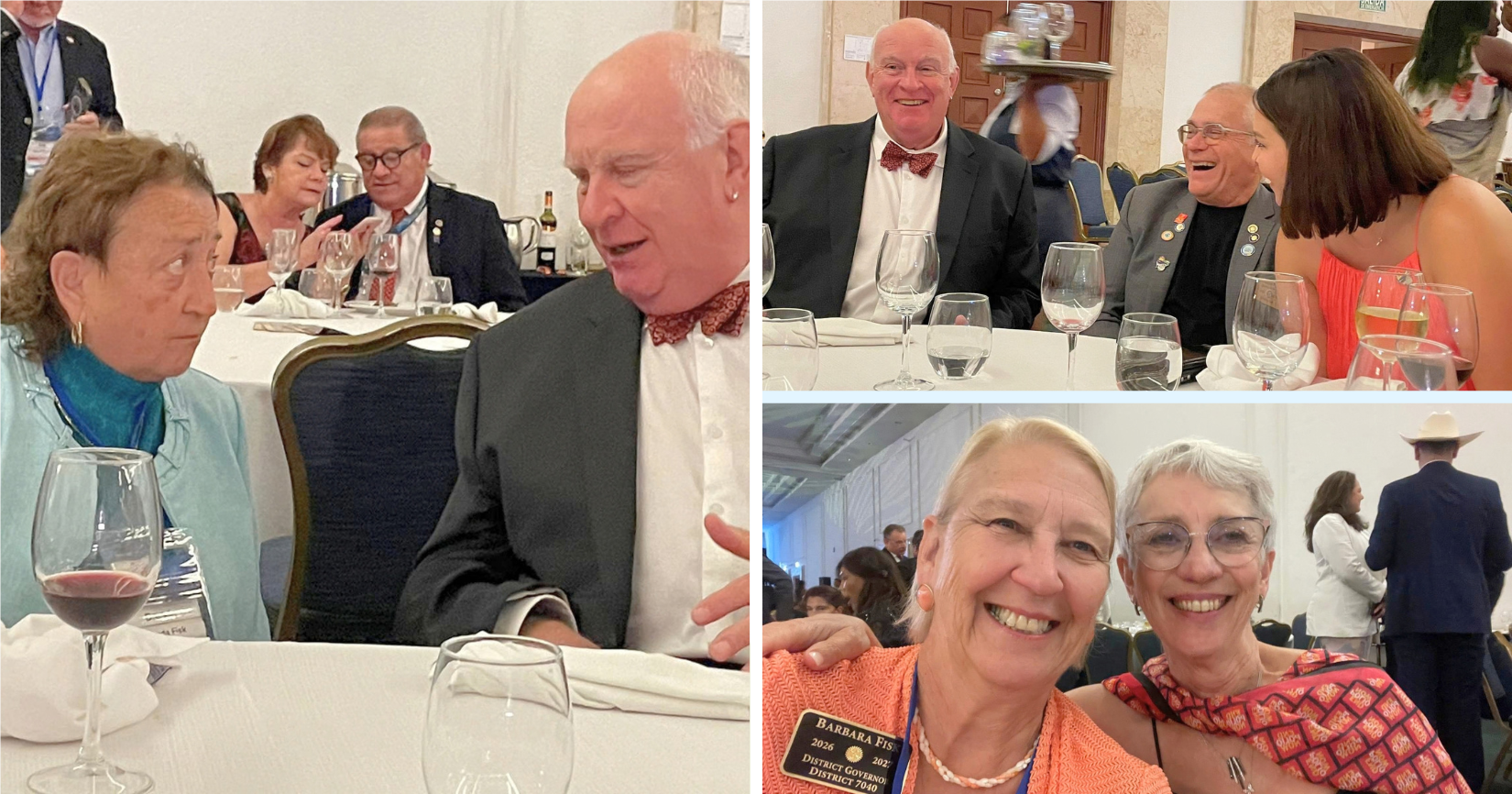 District 7040 Rotarians at the gala dinner