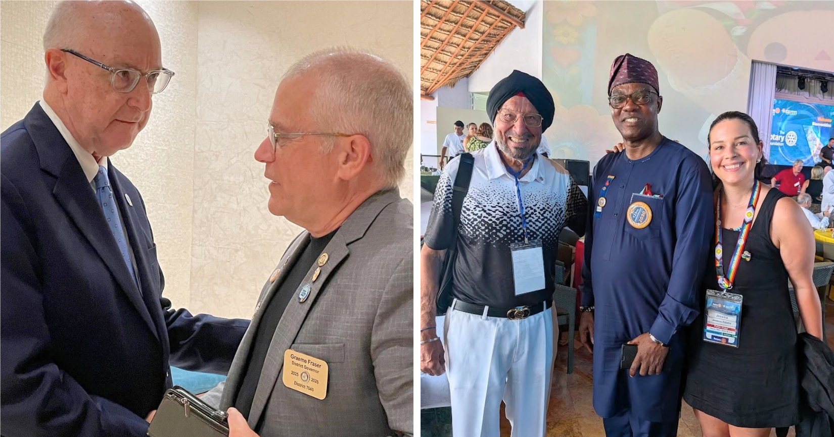 District 7040 Rotarians with Rotary International leaders