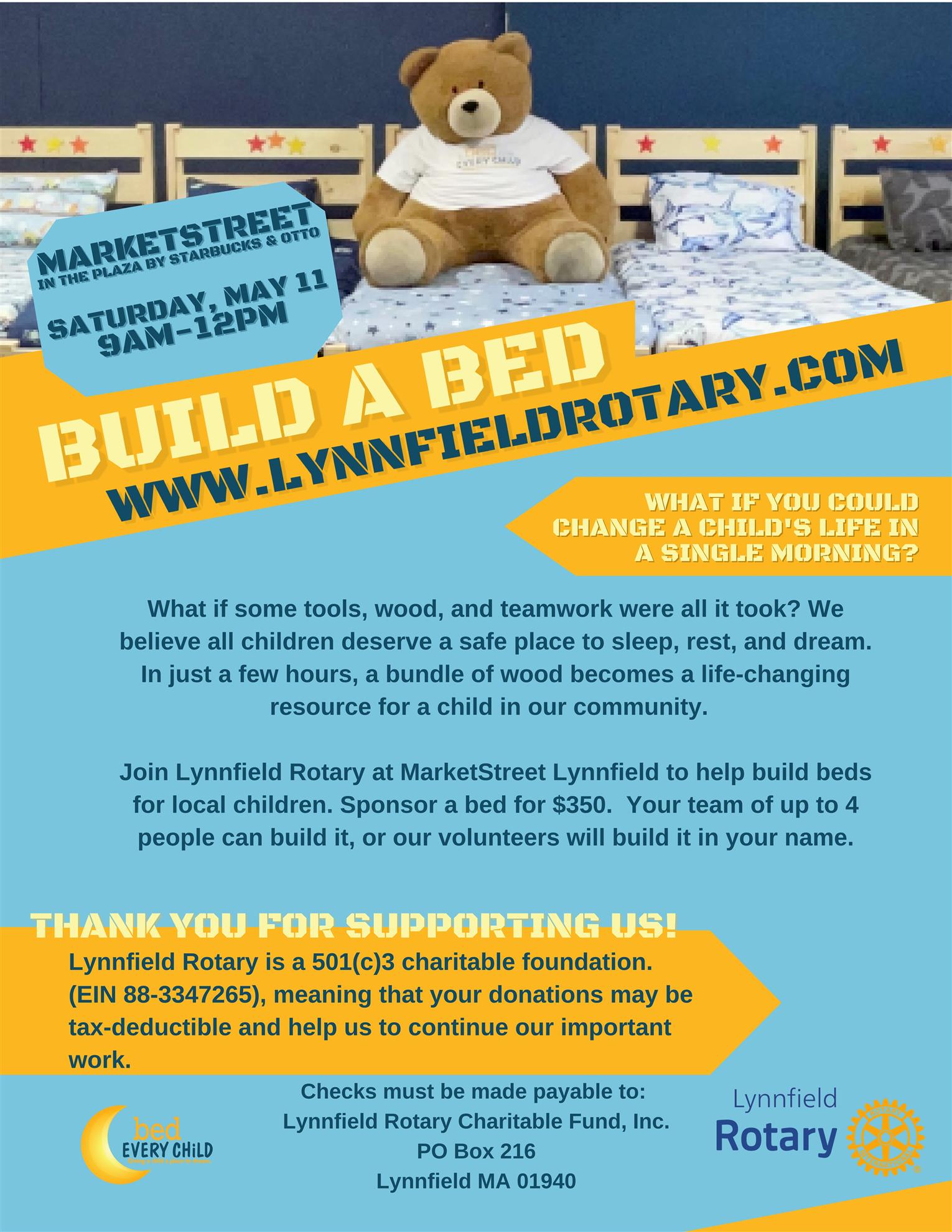 Lynnfield's Build A Bed Needs Volunteers This Saturday 