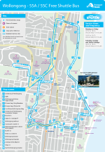 Wollongong free shuttle bus route
