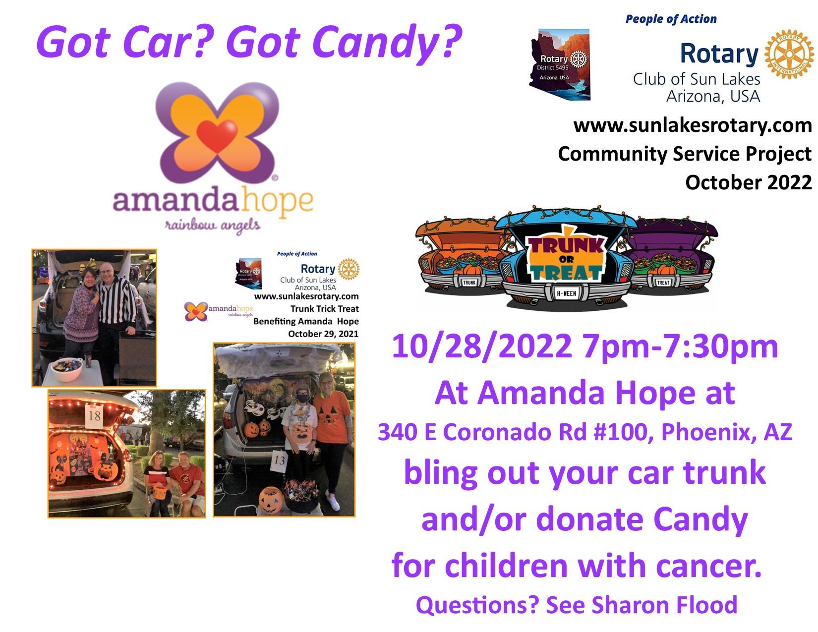 Sun Lakes Rotary puts out call for others to help Amanda's Hope Trunk