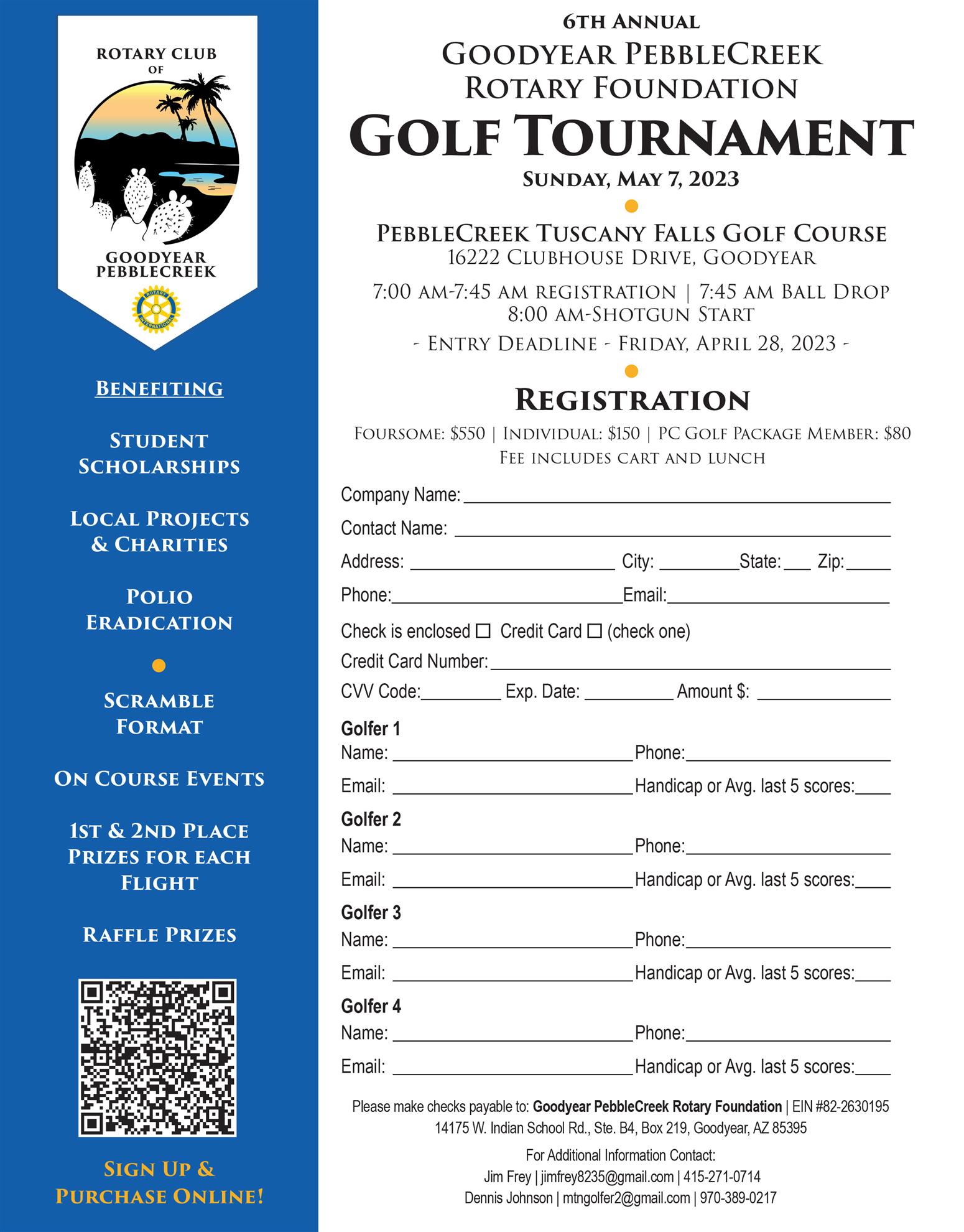 Rotary Club of Goodyear Pebblecreek hosts golf tournament May 7 District 5495