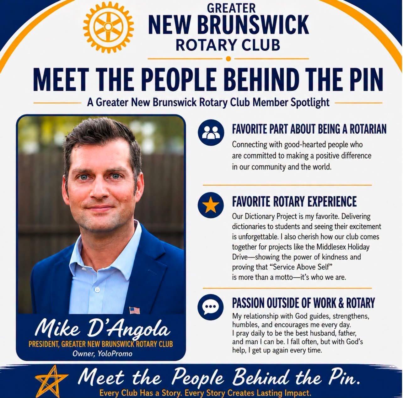 Mike D'Angola, Rotary Club of Greater New Brunswick
