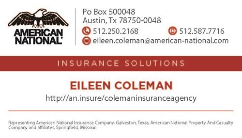 Eileen Coleman, CIC, CRM, American National Insurance Company