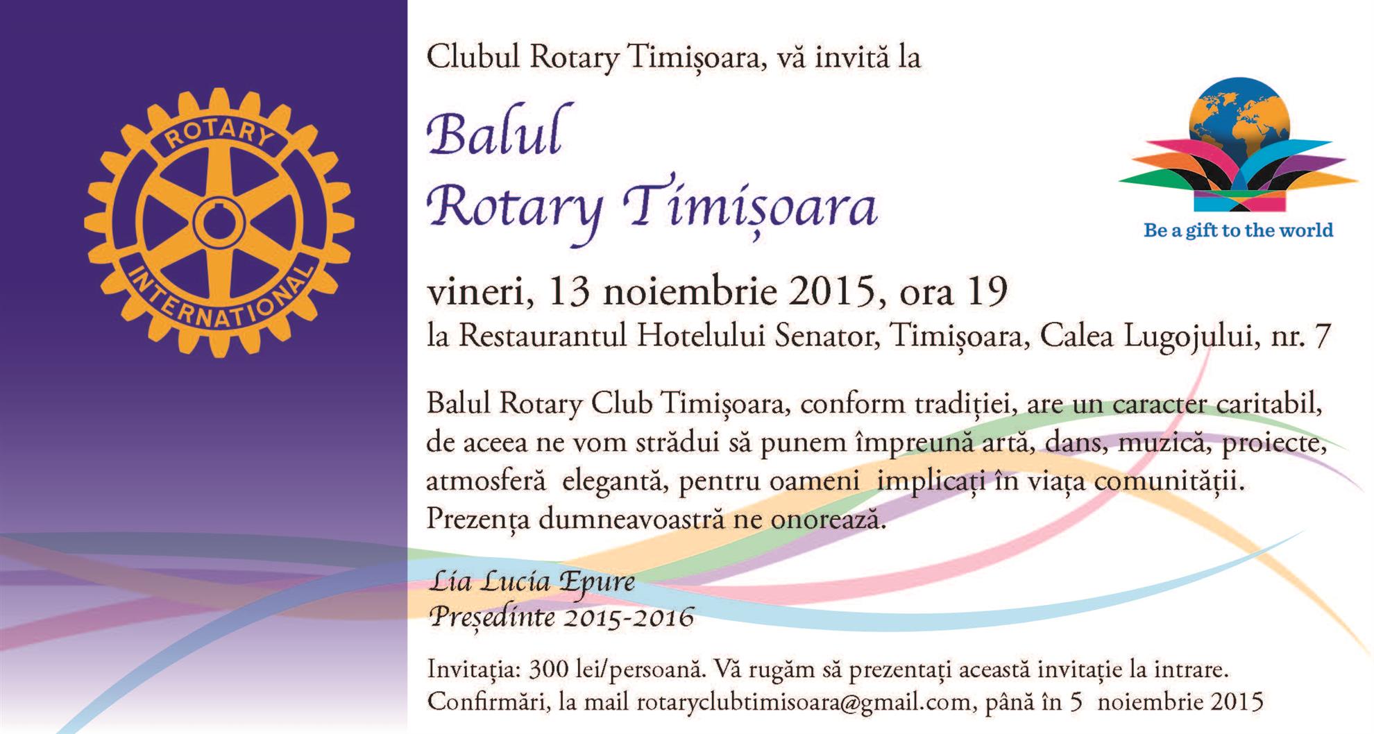 Balul Rotary Club Timisoara District 2241