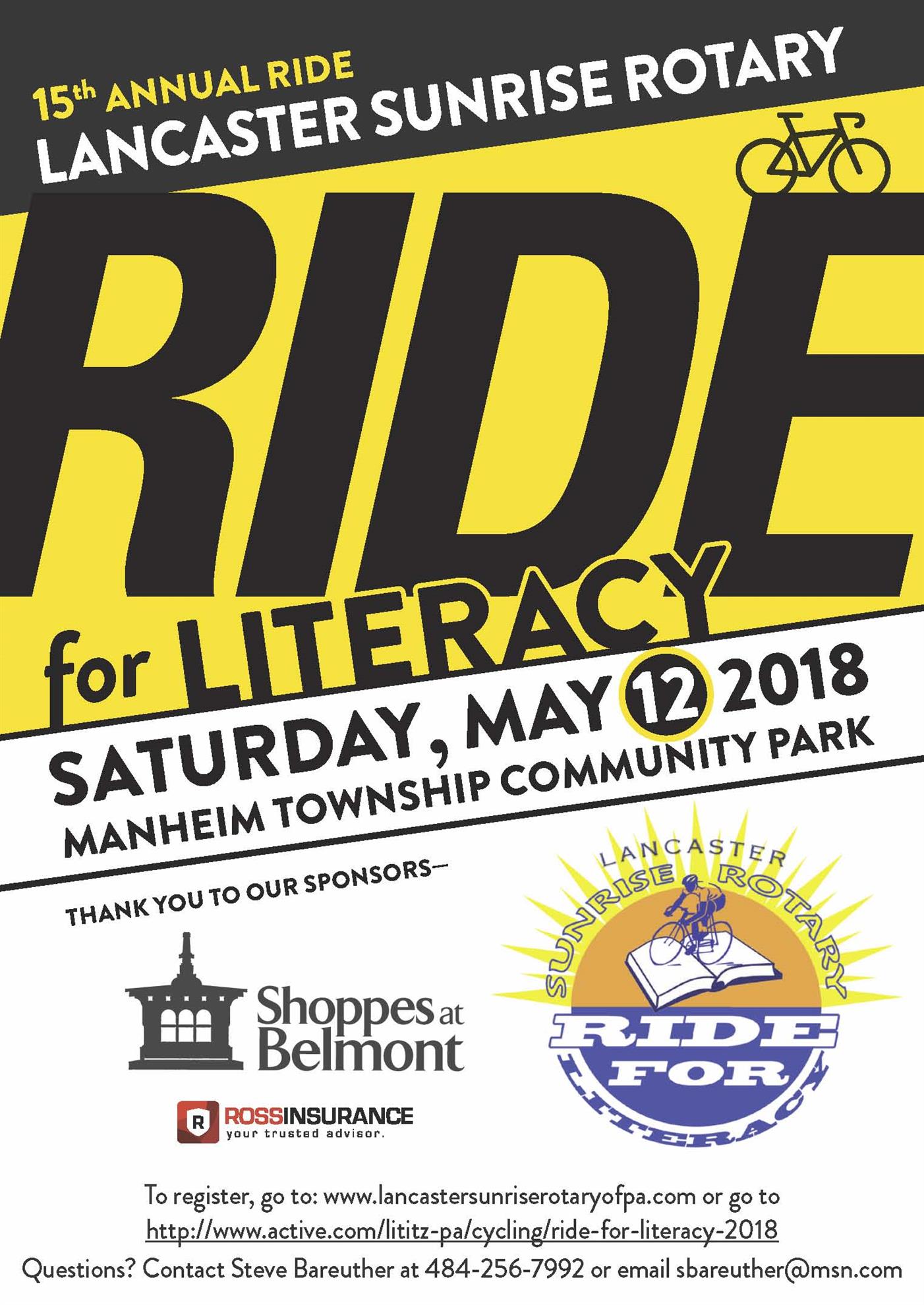 Lancaster Sunrise Ride for Literacy - May 12 | District 7390