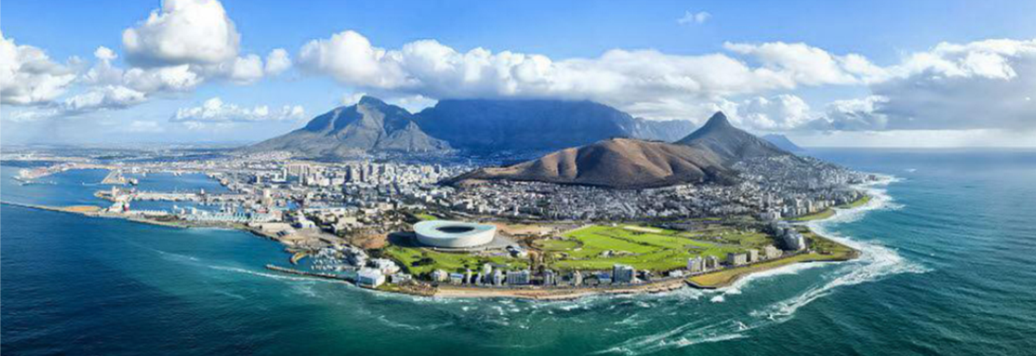 Magnificent Cape Town, host City for the RI Economic Development Conference, viewed from the air