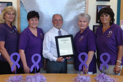 Jolene Jensen, Margie Snyder, Mayor Nexsen, Carol Ferrell and Evie Cistaro
