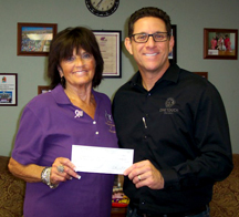 Tony Rivello, One Touch Medical and Evie Cistaro, Cancer Association of Havasu
