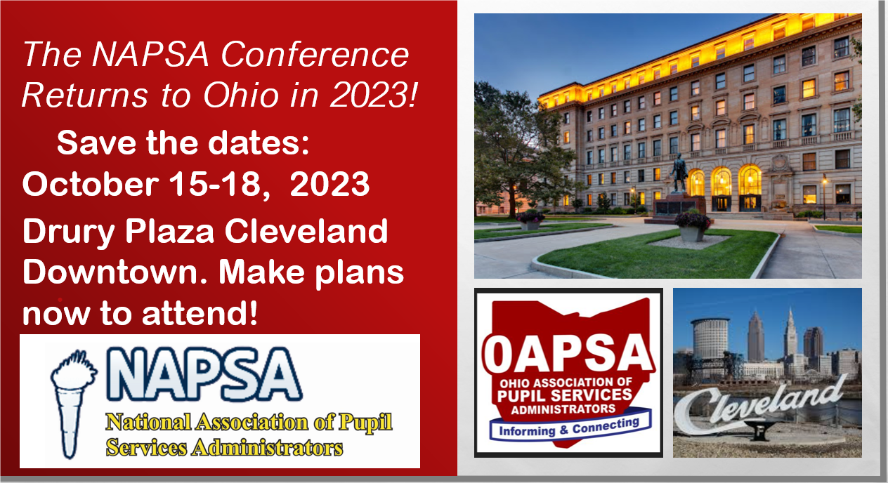 NAPSA Conference 2023 Ohio Association of Pupil Service Administrators