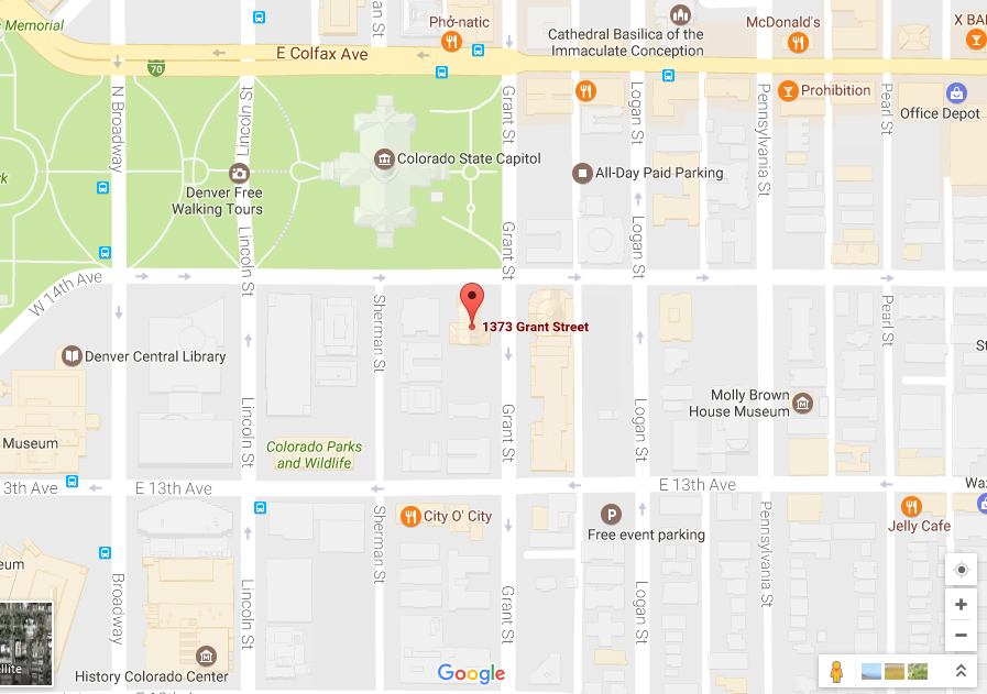 Map of Denver Lions Club Office