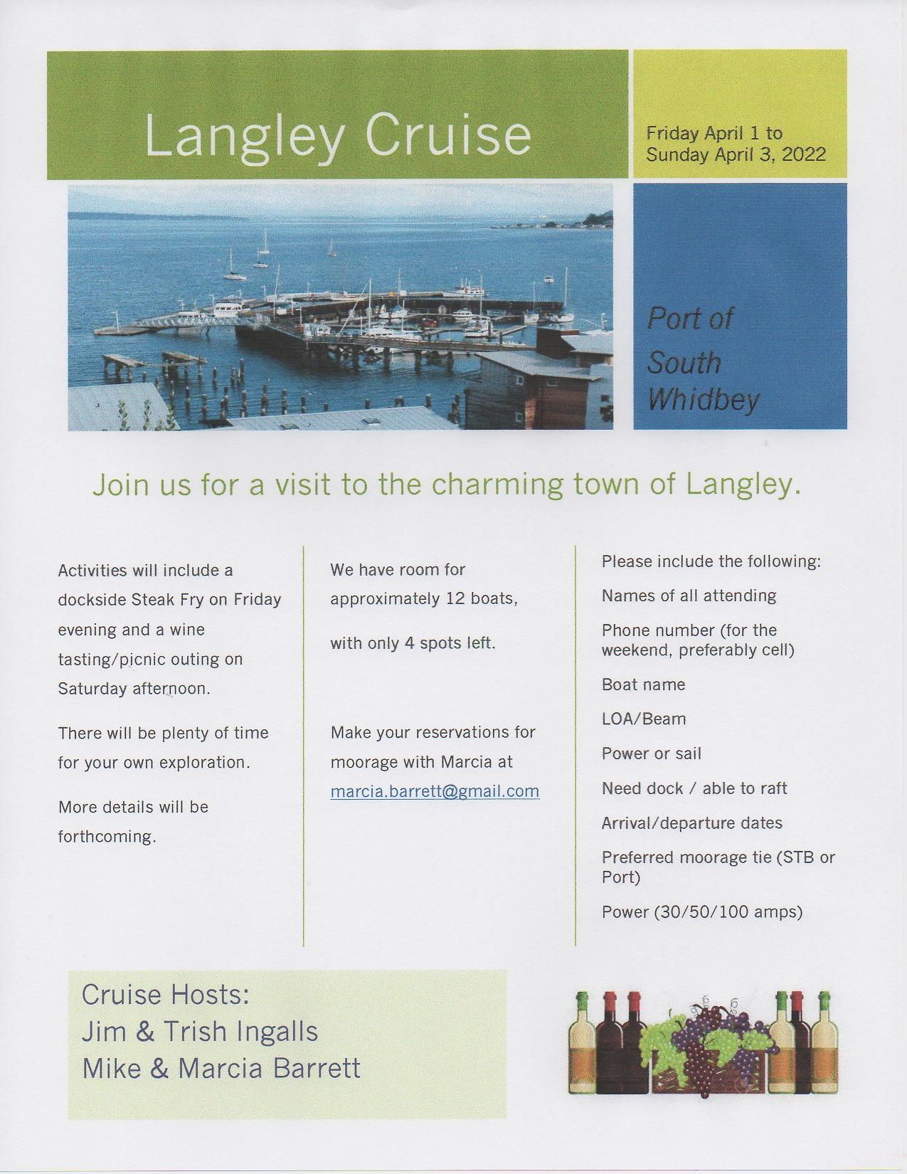 Cruise to Langley April 1 3 Poulsbo Yacht Club