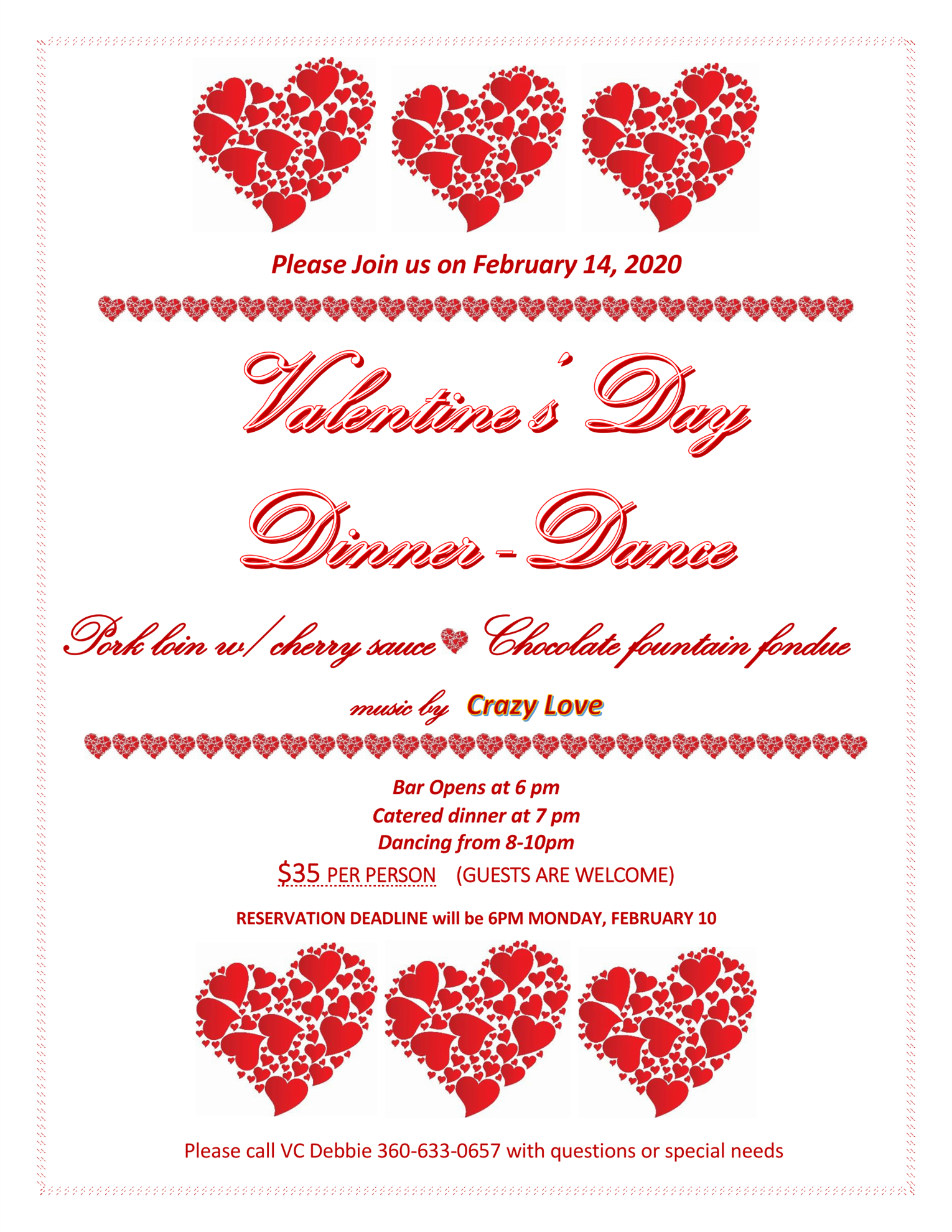 Valentine's Day Dinner Dance Poulsbo Yacht Club