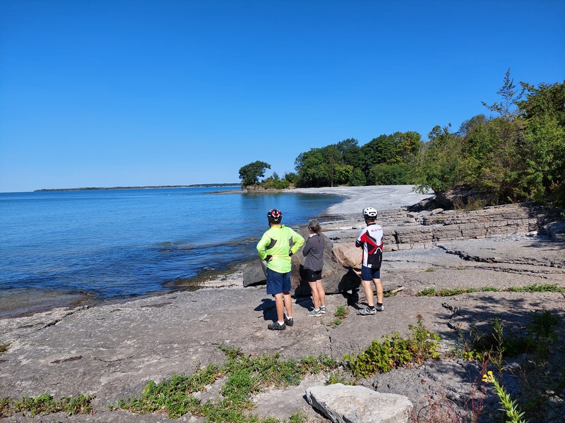 Cyclists enjoying the view